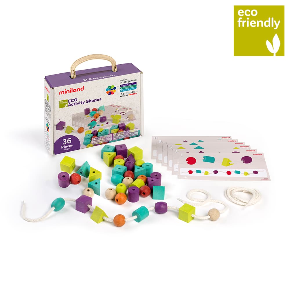 Juego de ensartar ECO Activity Shapes