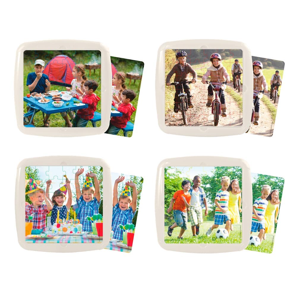 Set de 4 puzzles: Ocio con amigos