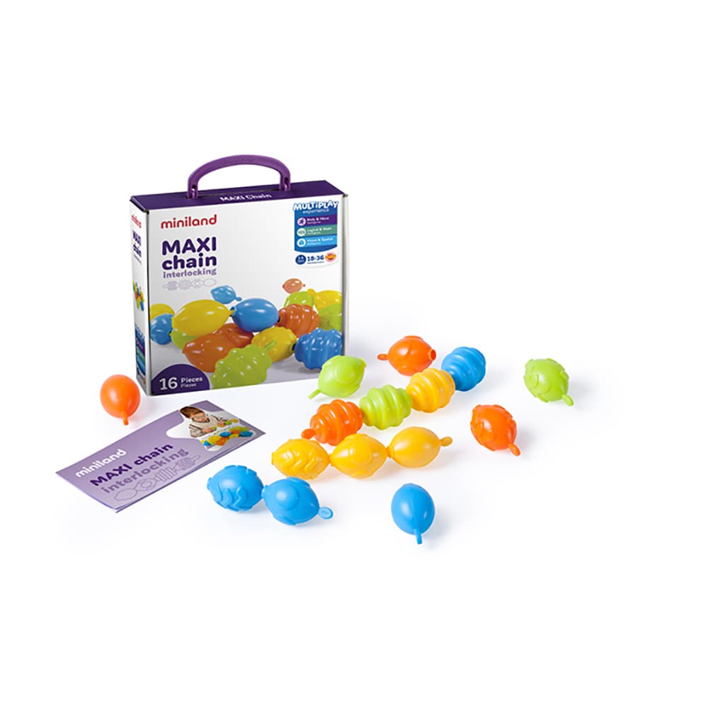 Juego de ensartar Maxichain (16 piezas)